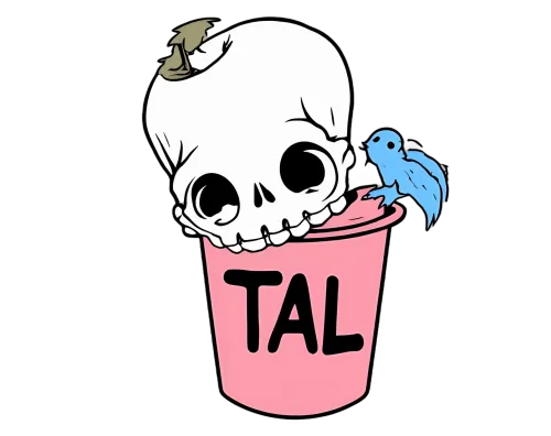 Tee Shirts Printed - Skull and Bird: A Tale of Curiosity and Mystery