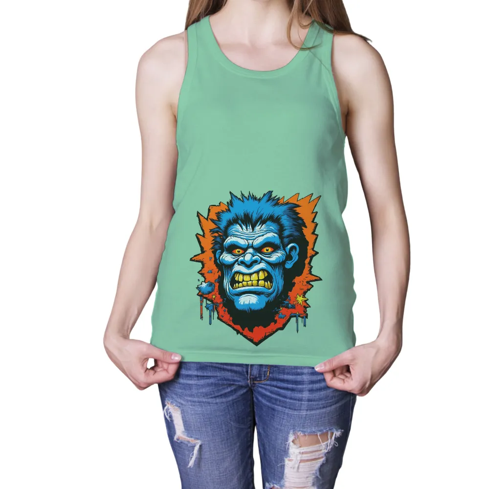 Shirts Graphic Tees | Fierce Comic Book Character| Glowing orange eyes