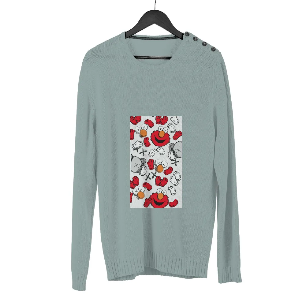 TShirt Printing: Cheerful Mittens - Whimsical Artistic Design|red v neck limited tee