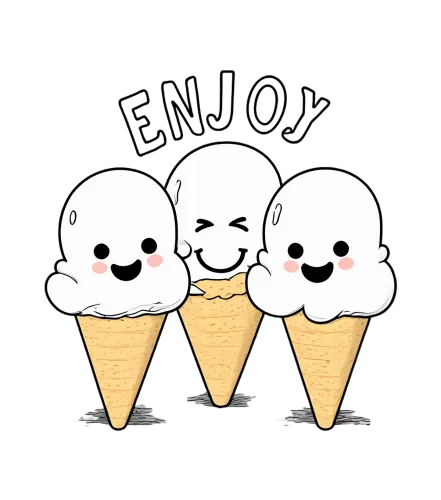 Graphic Tees: Enjoy the Joy with Ice Cream Friends