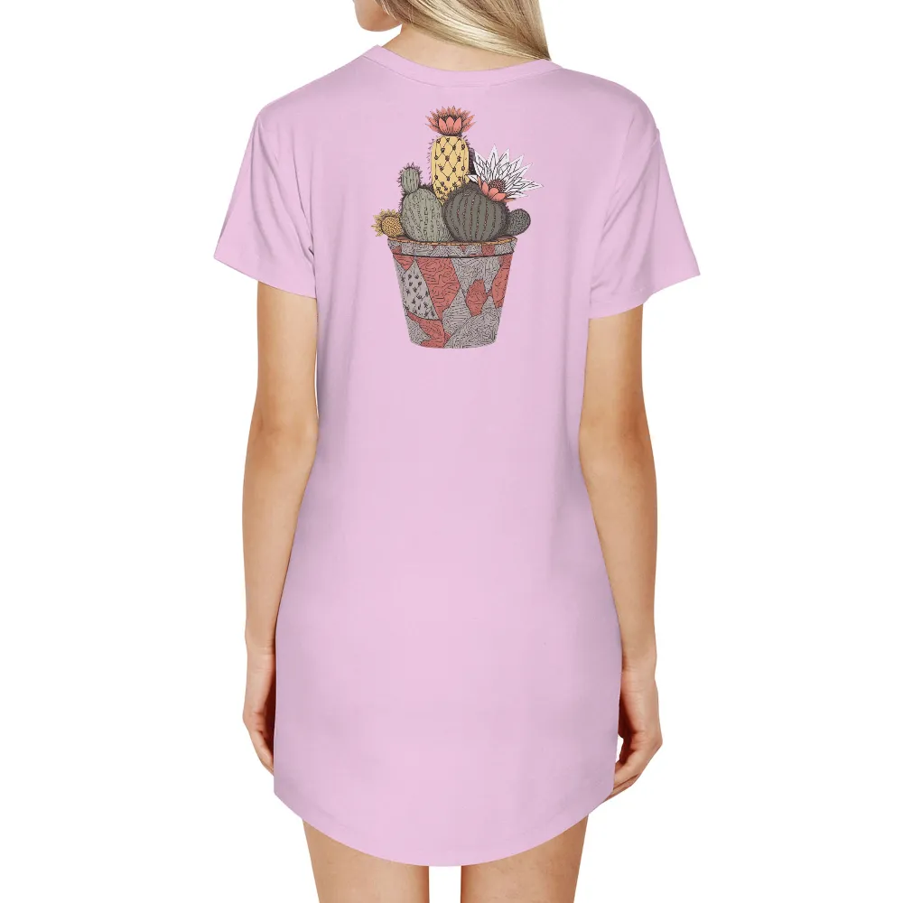 Customized Tee Shirts: Vibrant Cactus Garden - Artistic Designs|southwest tee