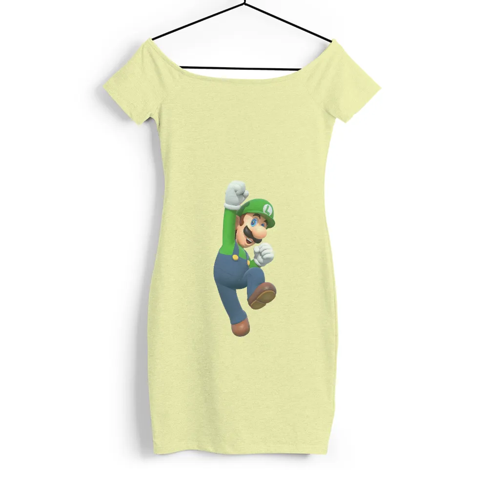 Custom T-Shirt Printing: Luigi's Triumphant Leap - Gaming Nostalgia|mario hilario t shirt