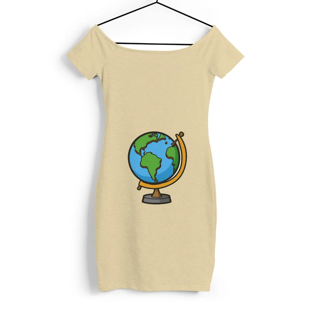 Custom Tee Shirts: Globe Design for Global Unity|earth day teacher shirts