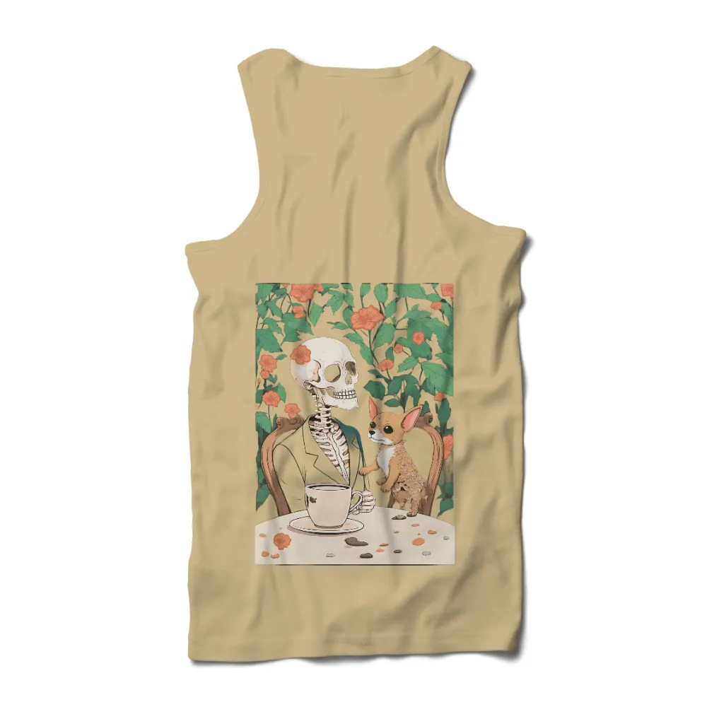 Tee Shirt Printing: Skeleton and Chihuahua - Life and Death Reflection|life is good beer hug shirt