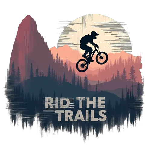 Tee Shirts Printed: Ride the Trails - Mountain Biking Adventure