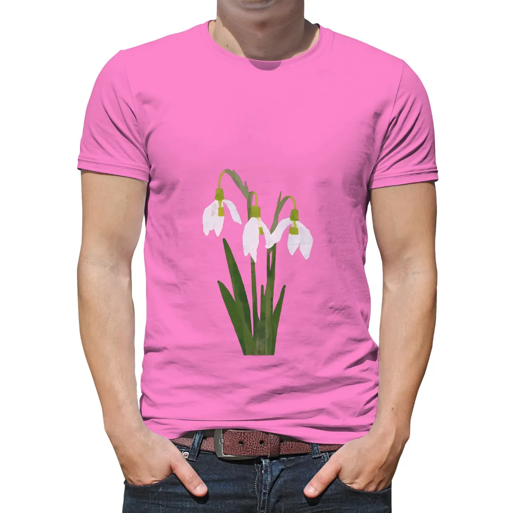 Snowdrop Minimalist Design - TShirt Printing for Spring Renewal|hope trip shirt