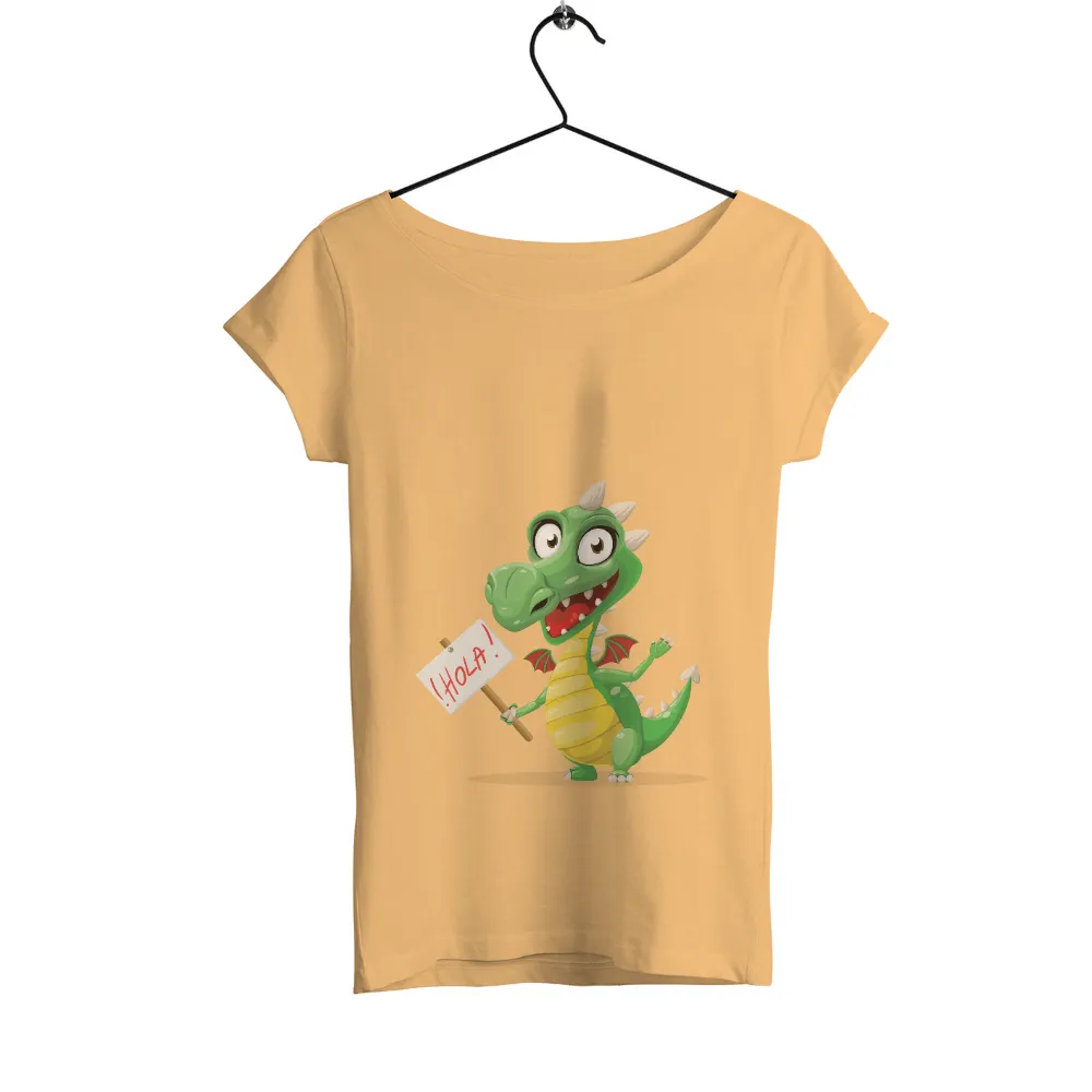 TShirt Design: Friendly Dragon with Hola Sign|forest doraemon t shirt