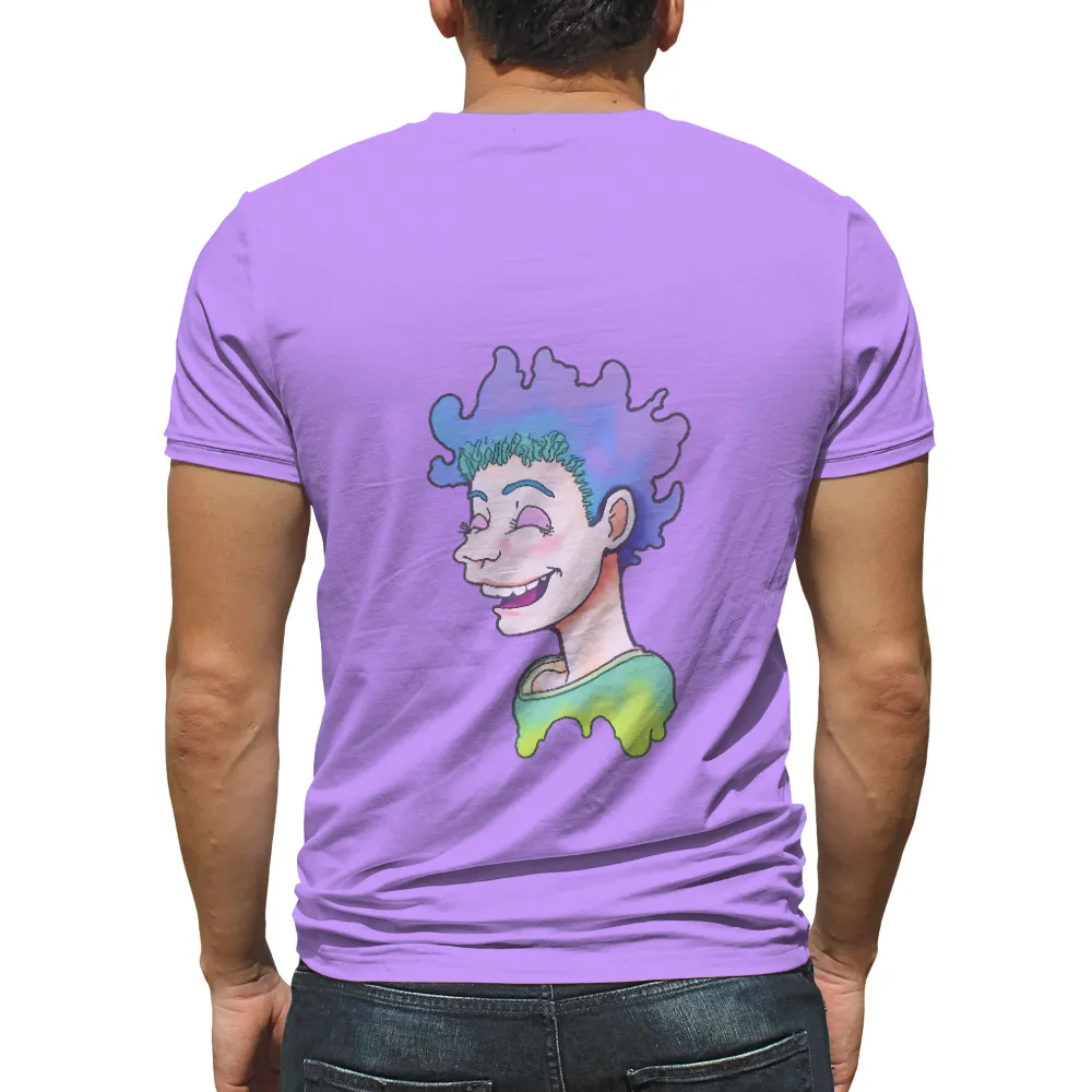 Custom Tee Shirts: Vibrant Colors and Infectious Smile - Artistic Self-Portrait|ghostface button up shirt spirit halloween