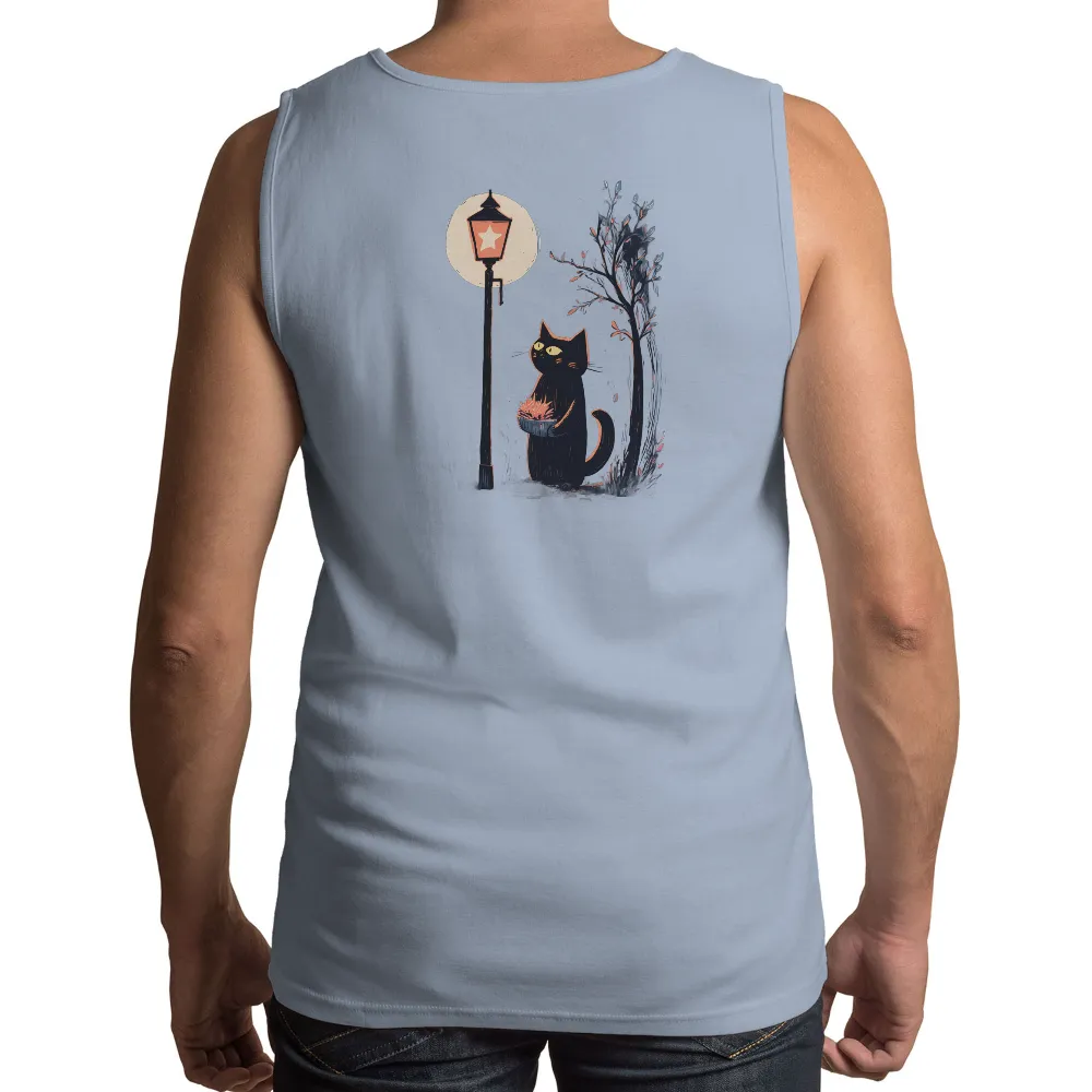 Custom Tee Shirts: Luna the Black Cat Bringing Light and Comfort|long sleeve summer sun protection