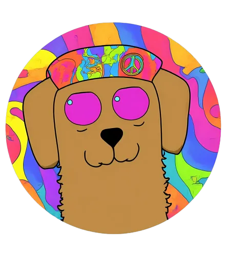 T-Shirts Custom: Max the Hippie Dog - Spread Love and Peace