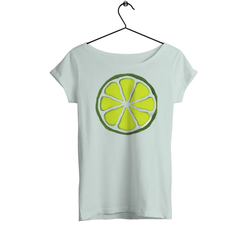 TShirt Printing: Vibrant Lime Slice - Fresh Joy|neon green north face t shirt