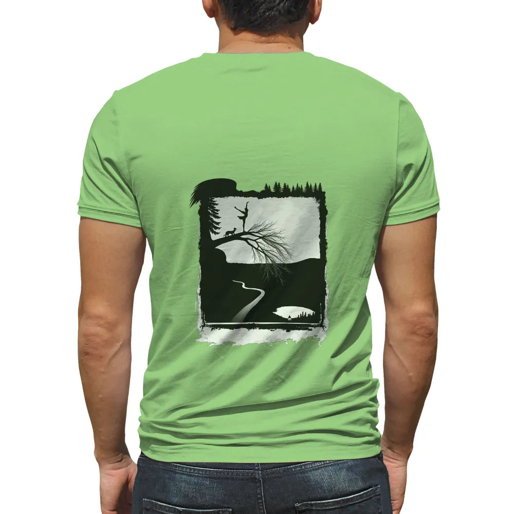 Graphic Tees: Nature's Harmony - Minimalist Art|beer in dog years t shirt