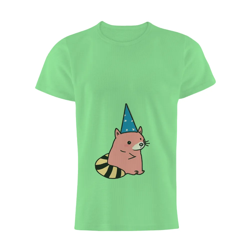 T-Shirt Printing: Pink Raccoon Party Hat - Joyful Celebration|adventure time shirt sex