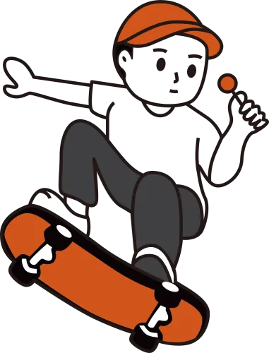 T-Shirts Custom: Skateboarding Spirit with Orange and Black Design