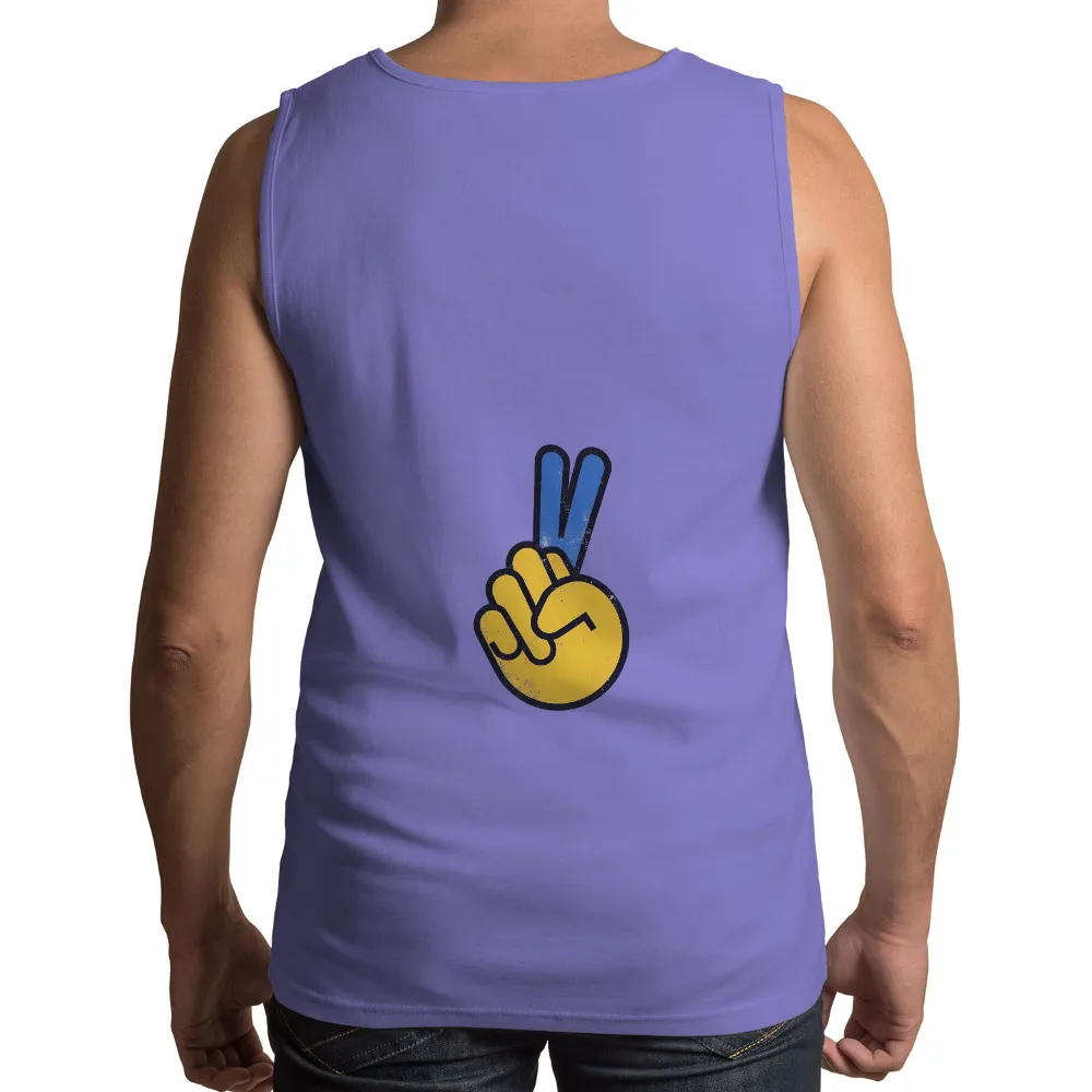 Tee Shirts Printed: Peace Sign Harmony in Yellow and Blue|majestic mlb umpire shirt sky blue with black