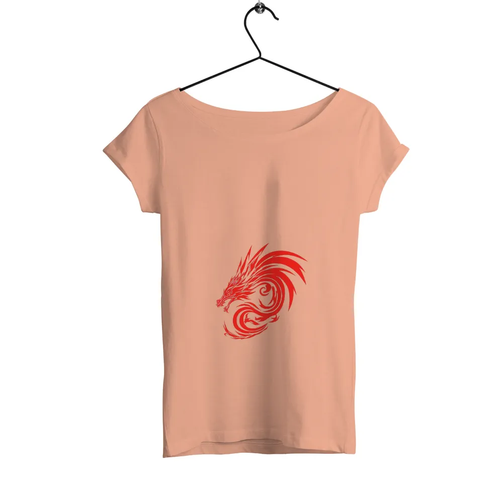 TShirt Printing: Bold Red Dragon - Symbol of Strength and Courage|dragon ball father's day shirt