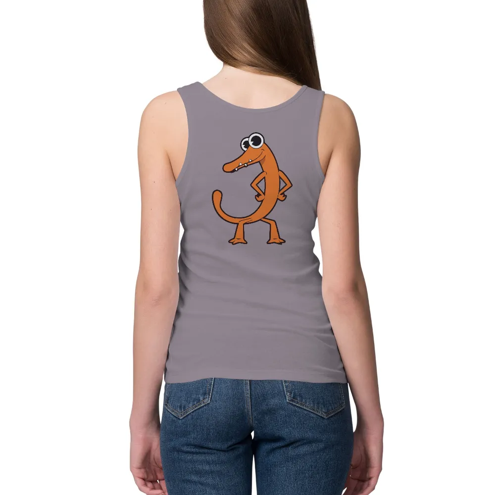 T-Shirts Design: Playful Orange Creature - Whimsical and Humorous|all white t shirt roblox