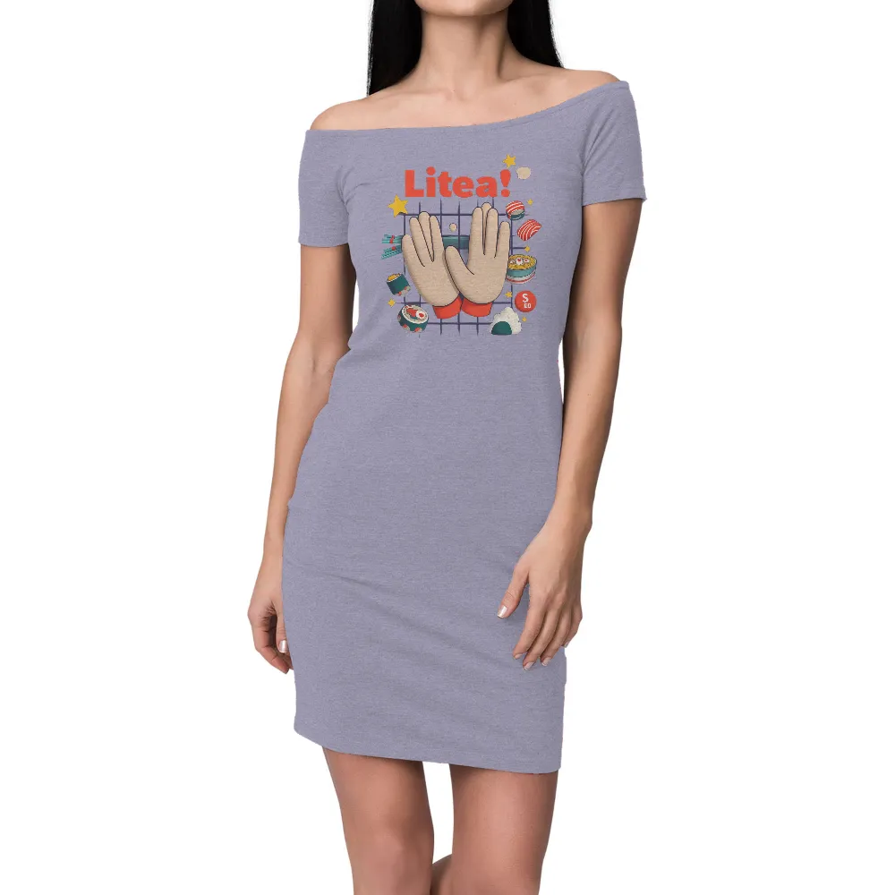 T-Shirt Printing: Litea! - Japanese Food & Cultural Symbols| traditional Japanese foods