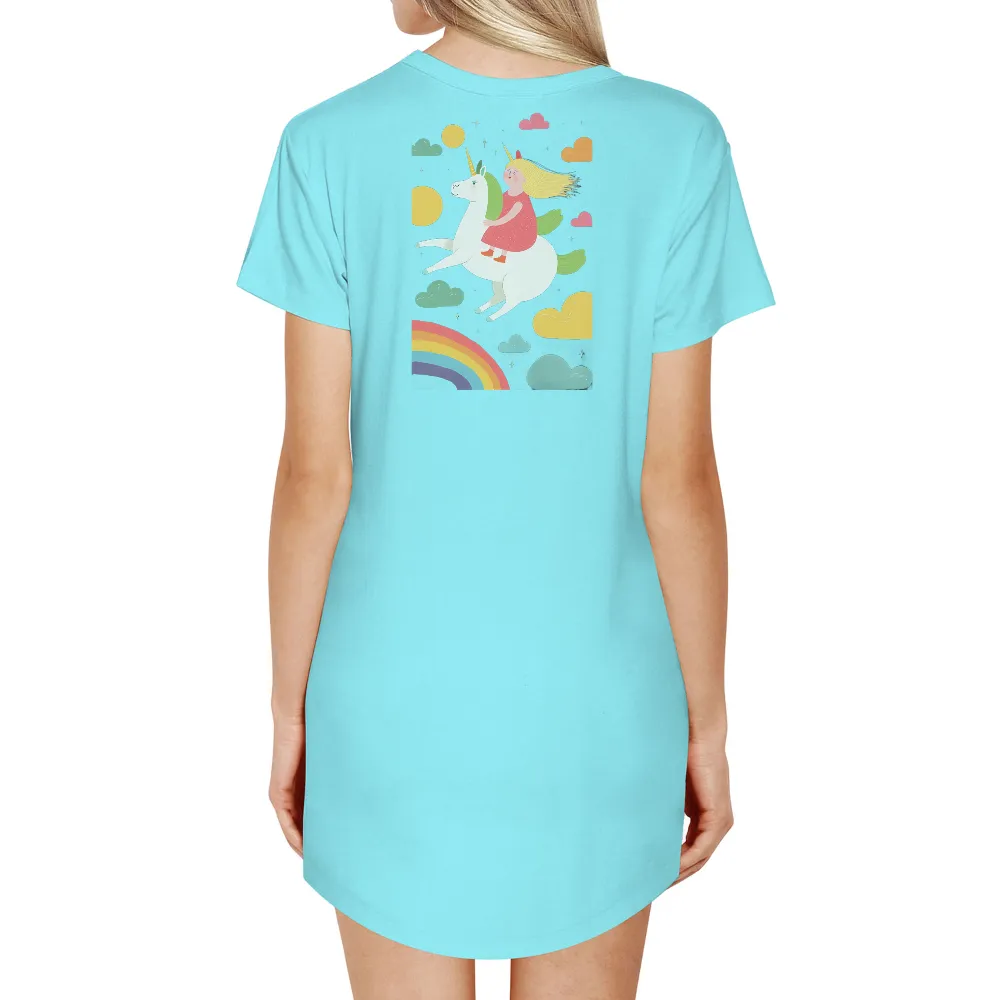 Customized Tee Shirts: Unicorn Dreams in the Night Sky|unicorn easter shirt