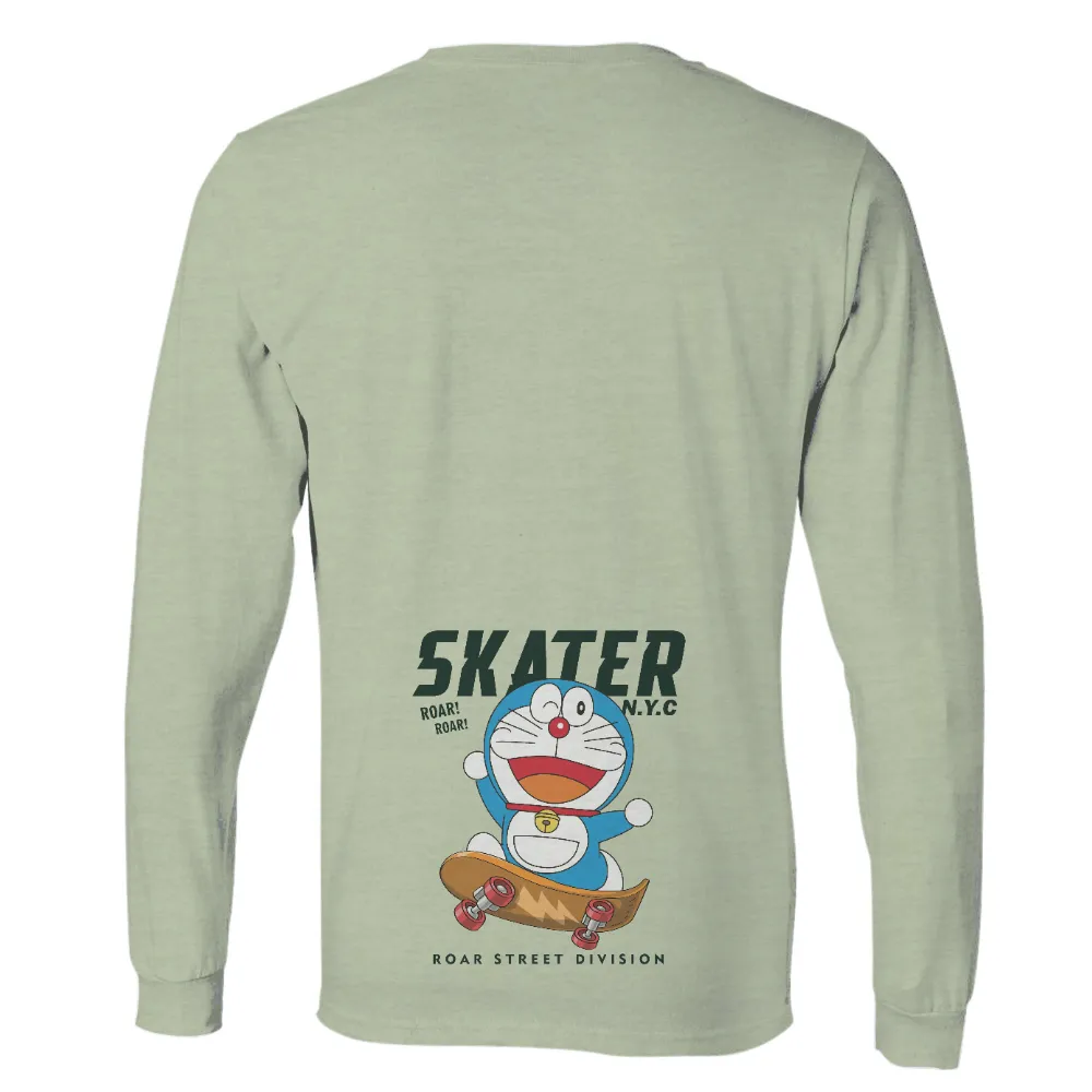 Tee Shirts Printed: Doraemon Skater NYC - Anime Sports Tee|men anime oversized t shirt