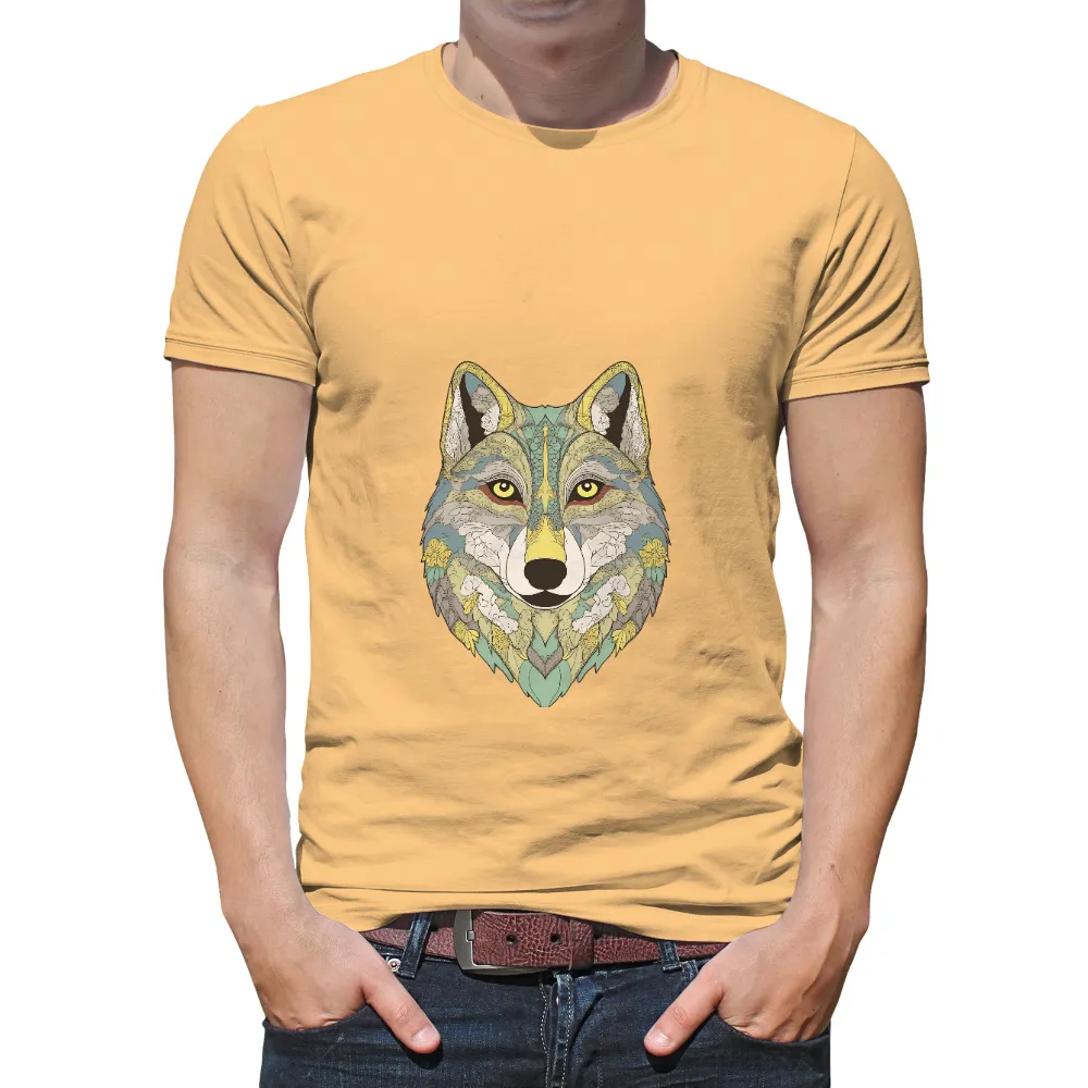 T-Shirt Printing: Nature's Guardian - Wolf Inspired Artistic Design| Forest spirit