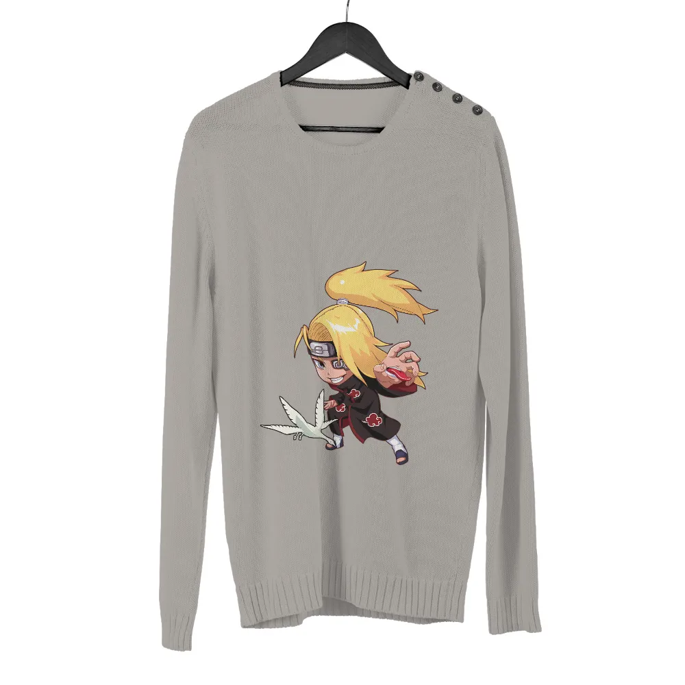 T-Shirt Printing: Deidara's Explosive Art - Anime Design|roblox shirt naruto