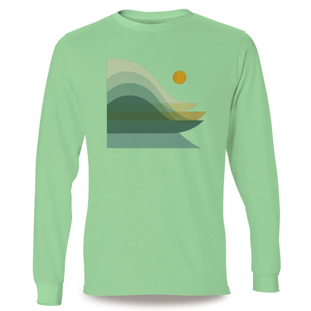 Tee Shirt Printing: Sunset Waves - Artistic Design Inspired by Nature's Beauty|hope trip shirt