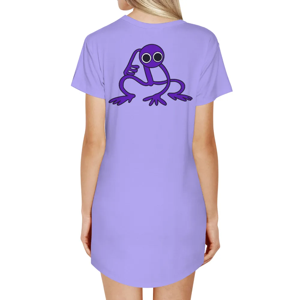 Graphic Tees: Whimsical Purple Silhouette - Imagination and Mystery|death note ryuk silhouette