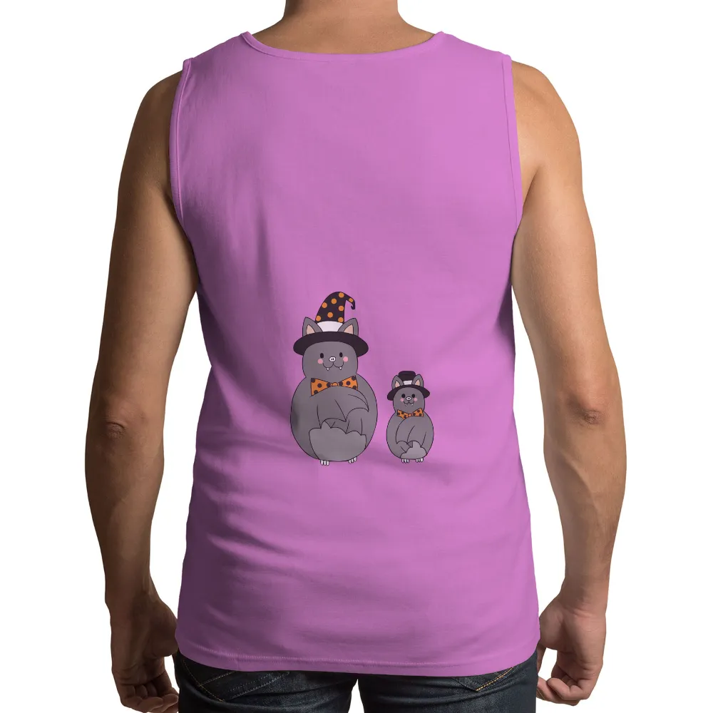 Graphic Tees: Adorable Bat Duo in Halloween Costumes|cute easter shirts for women