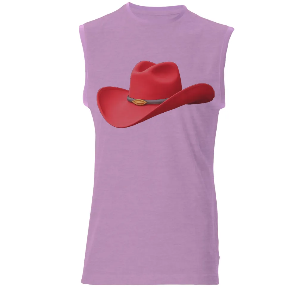 T-Shirts Custom: Red Cowboy Hat - Vintage Western Icon|retro red hot chili peppers t shirt