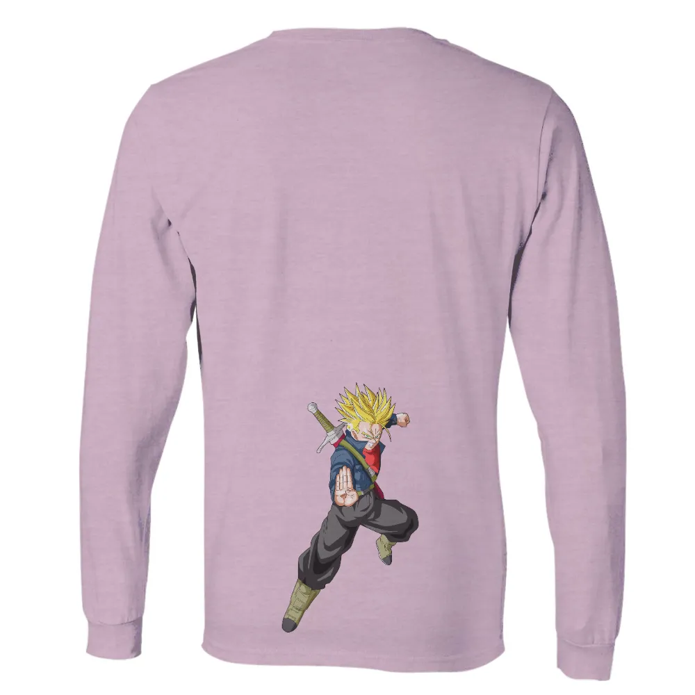 Customized Tee Shirts: Trunks - Anime Hero Ready for Battle|father and son matching superhero shirts