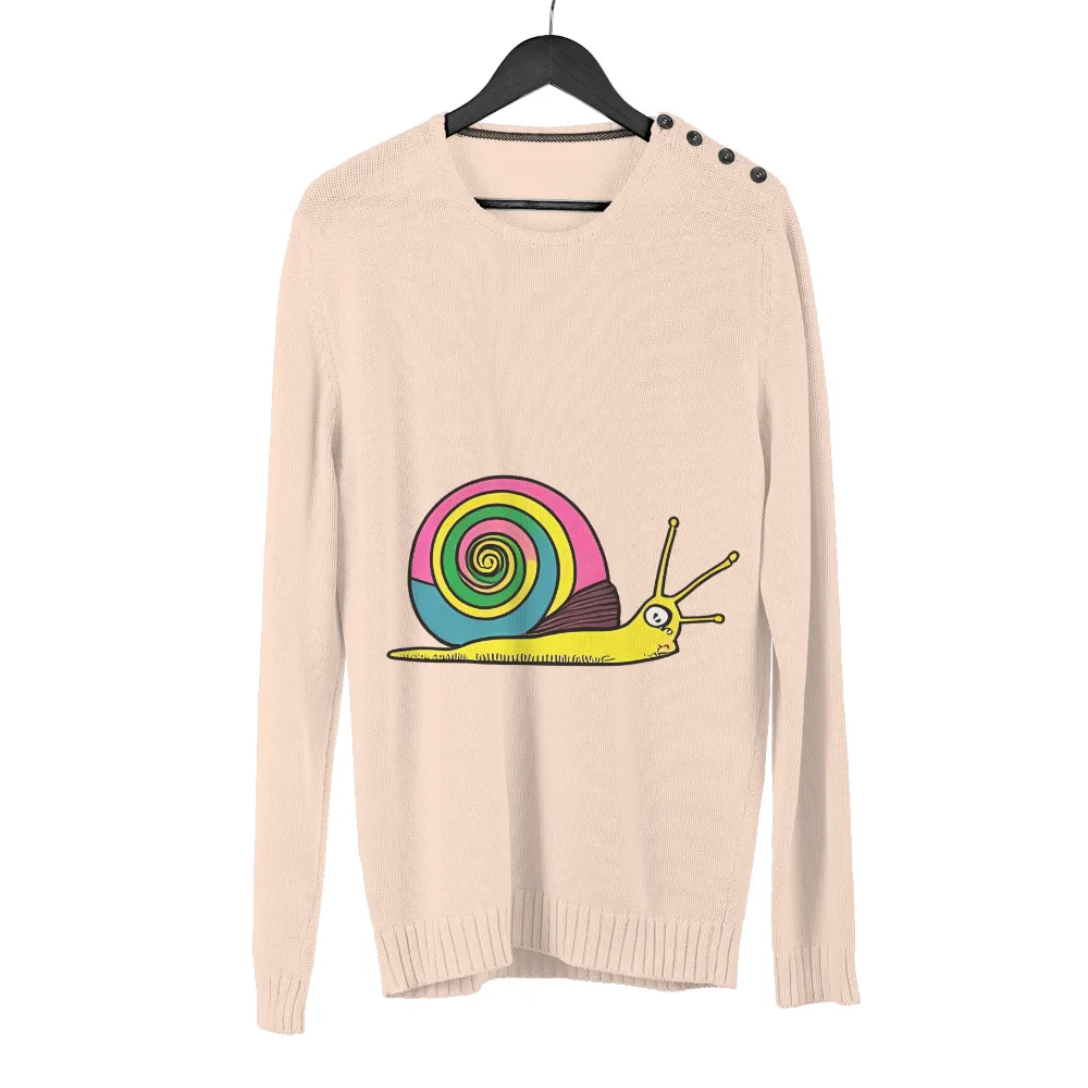 Shirts Graphic Tees: Whirly the Colorful Snail - Artistic Designs|graffiti nature