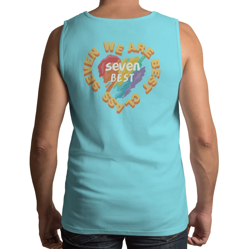 Custom Tee Shirts: Seven Best Friends United in Colorful Heart Design|our first mothers day together shirts