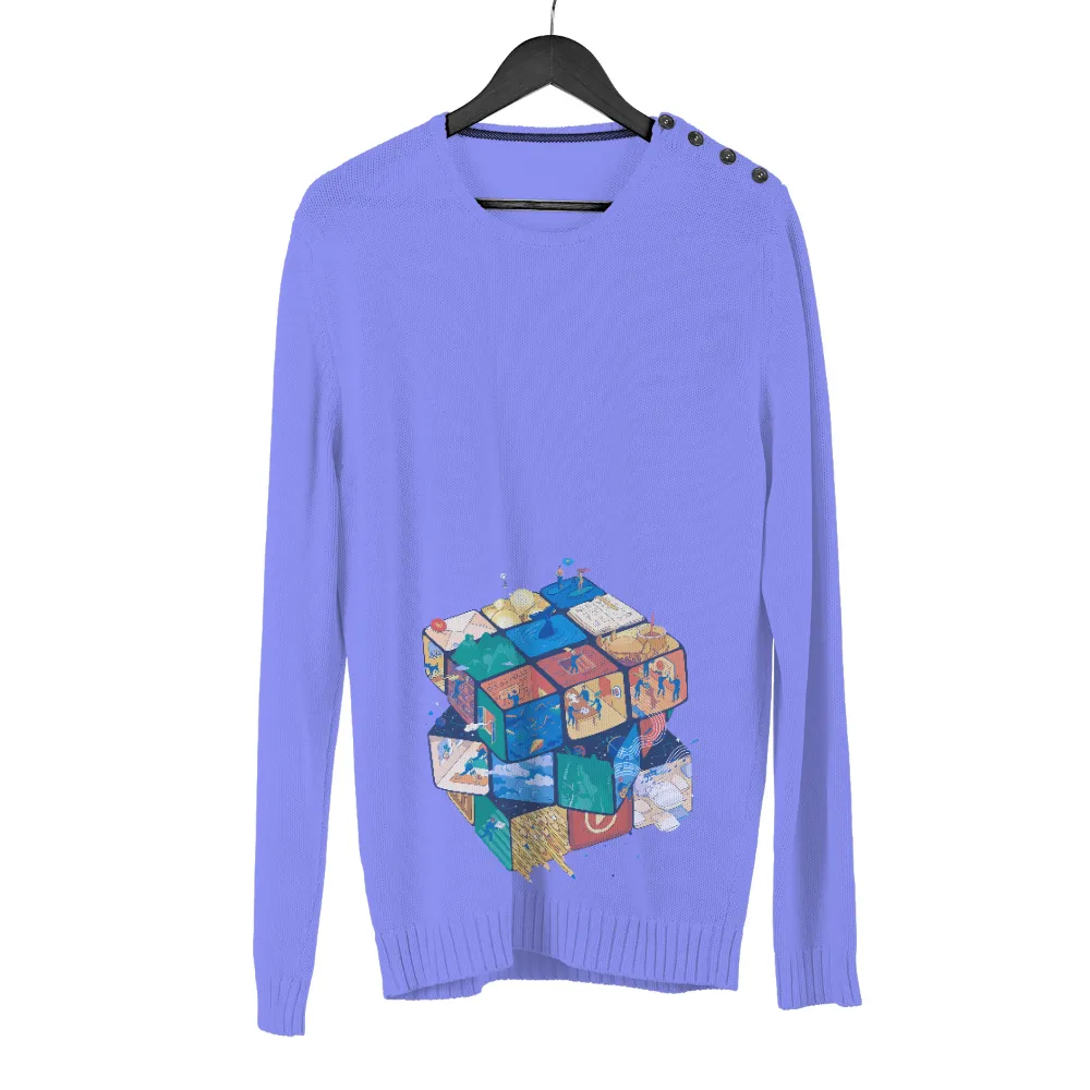 Graphic Tees: Life Moments on a Rubik's Cube|peace love valentine shirt