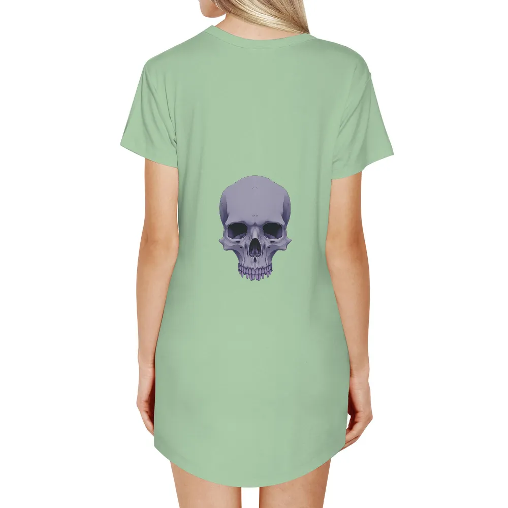 T-Shirts Pattern: Stylized Skull in Deep Purple - Artistic and Thought-Provoking|roblox t shirt black and purple