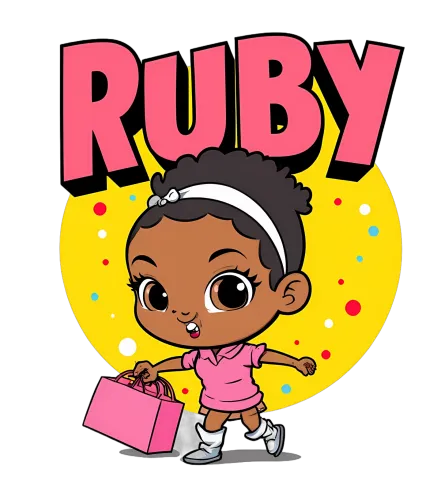 TShirt Design: Ruby - A Beacon of Joy and Excitement