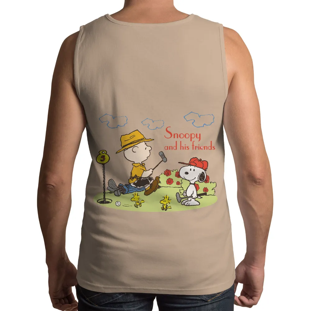 T-Shirts Pattern: Golfing Fun with Charlie Brown and Snoopy|4th of july womens golf shirt