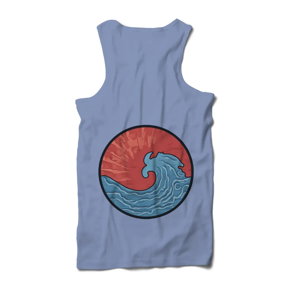 Custom Tee Shirts: Wave of Serenity - Artistic Ocean Design|harmony day t shirts best and less