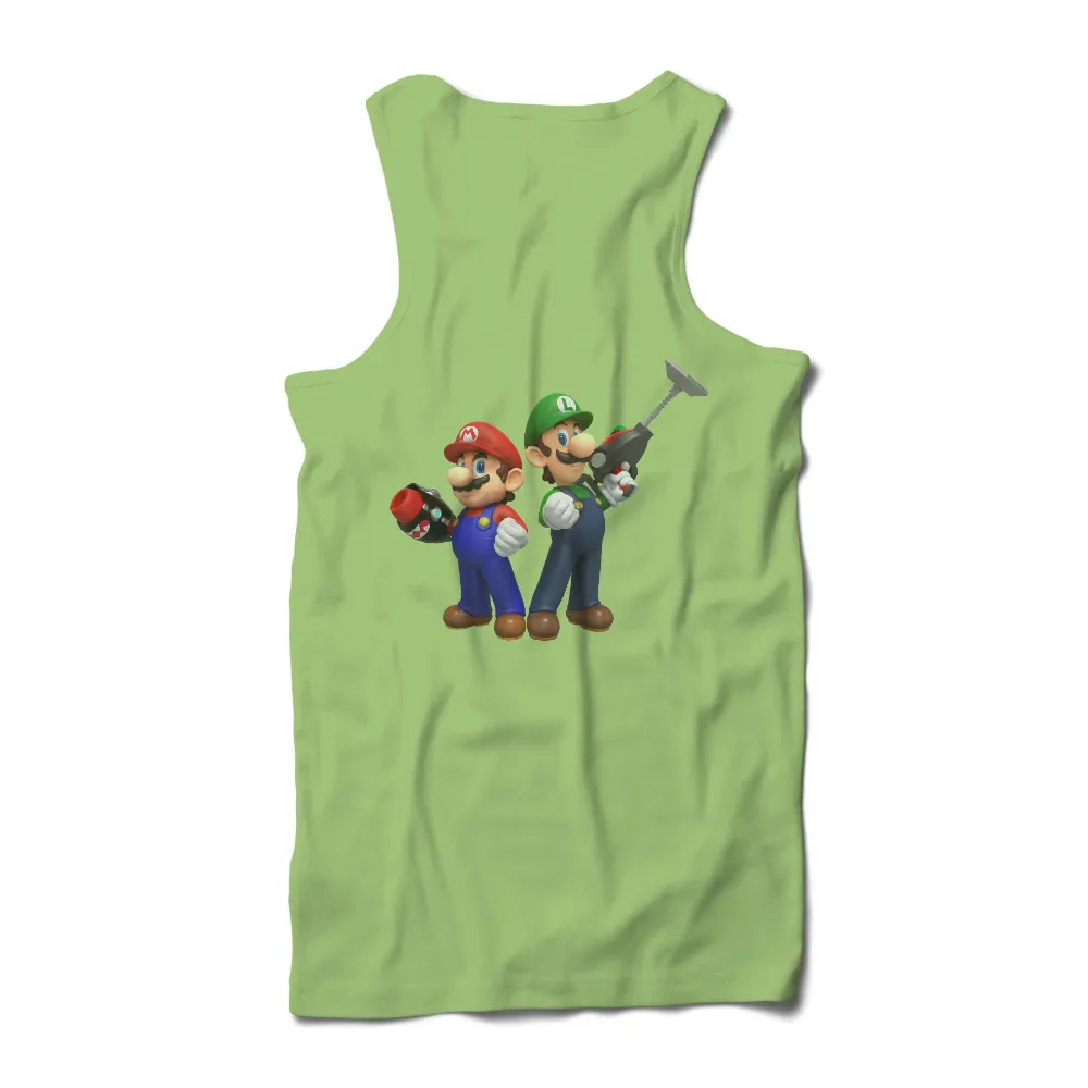 TShirt Design: Mario and Luigi Ready for Adventure|black marvel characters shirt