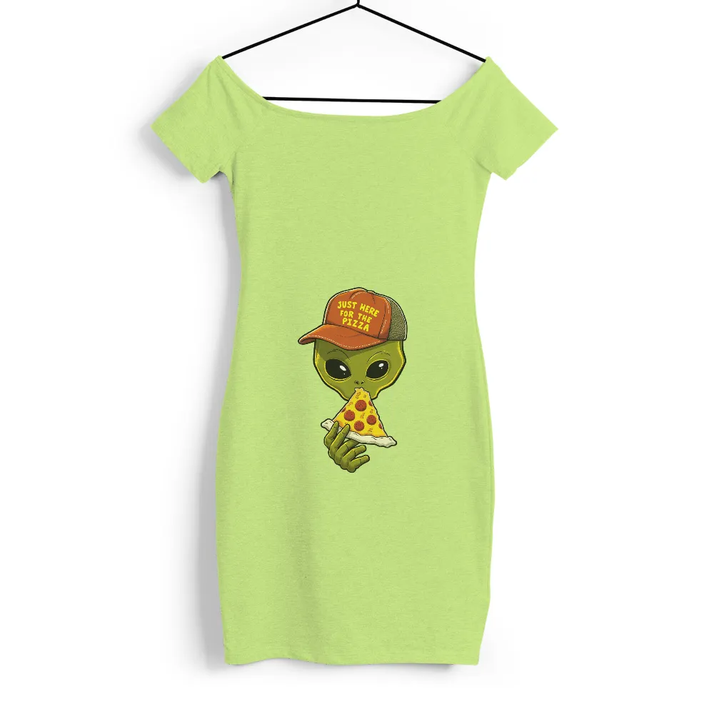 T-Shirts Custom: Alien Pizza Lover | Funny & Quotes Tees| Just Here For The Pizza