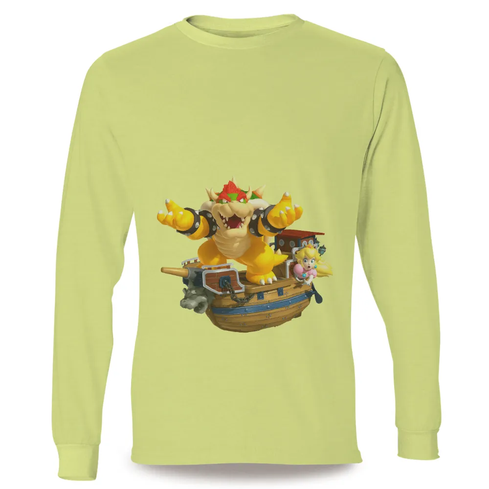 Tee Shirt Printing: Bowser vs Princess Peach - Retro Gaming Adventure|retro valentines shirt