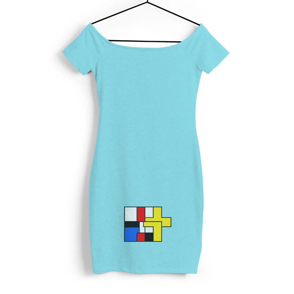 Geometric Minimalist Art Inspired by Piet Mondrian|simplicity tee shirt pattern