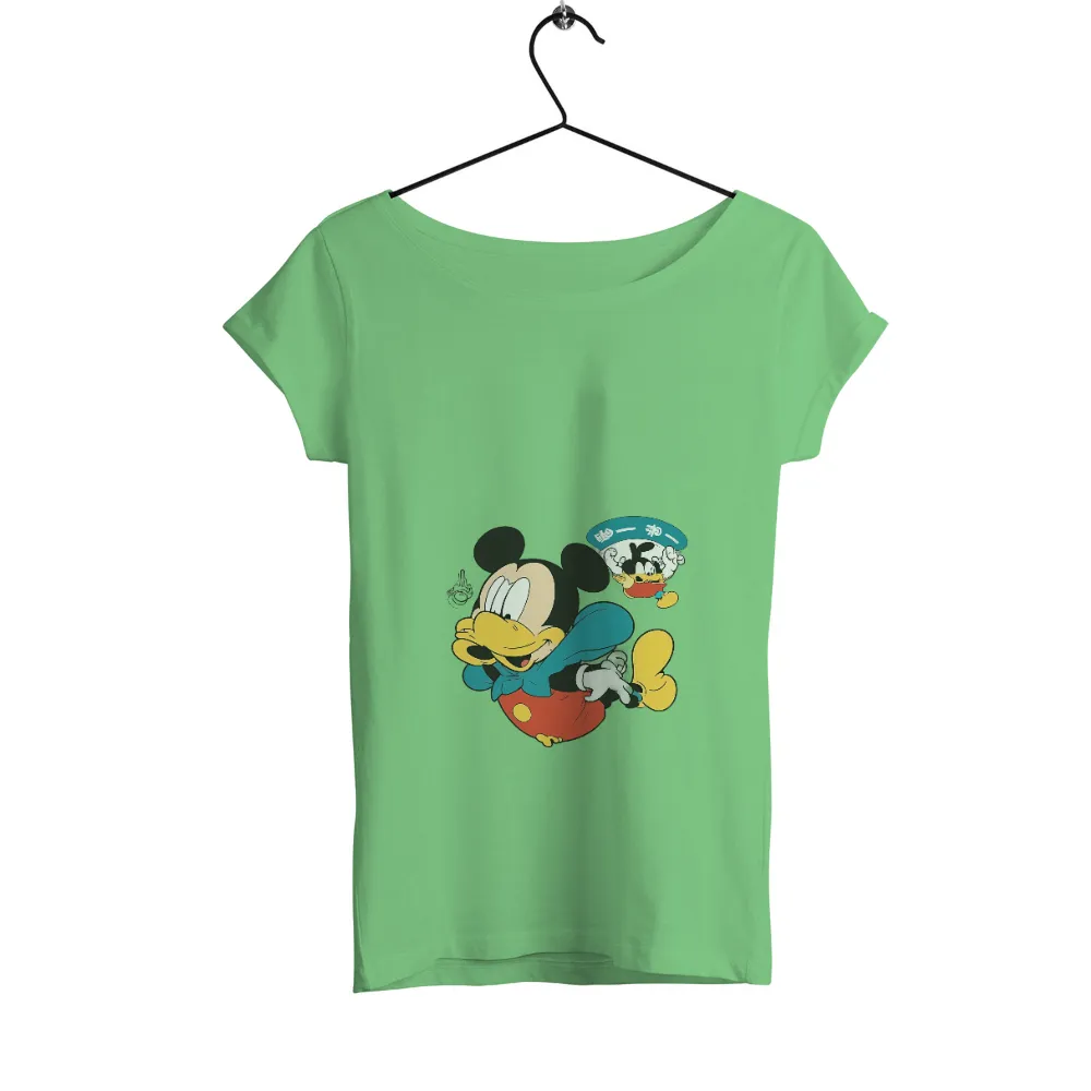 Unique Mickey Mouse Design with Duck Beak: A Playful Nostalgic Tribute|heritage donald duck shirt