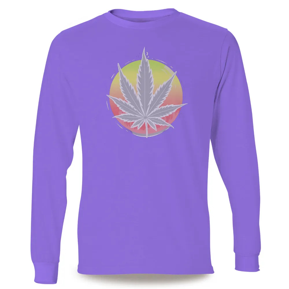 Tee Shirt Printing: Nature's Serenity - Cannabis Leaf Design|t shirt painting on nature