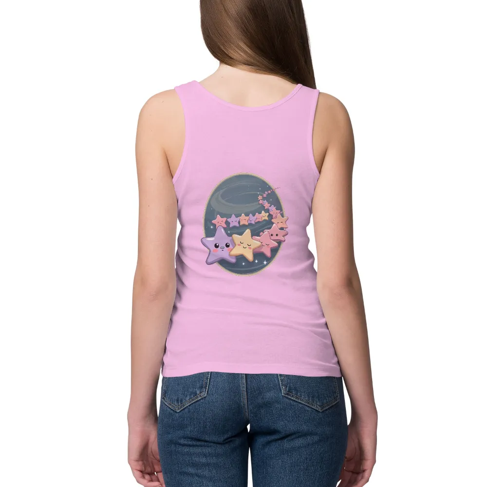 T-Shirts Custom: Whimsical Stars in the Night Sky| Celestial parade