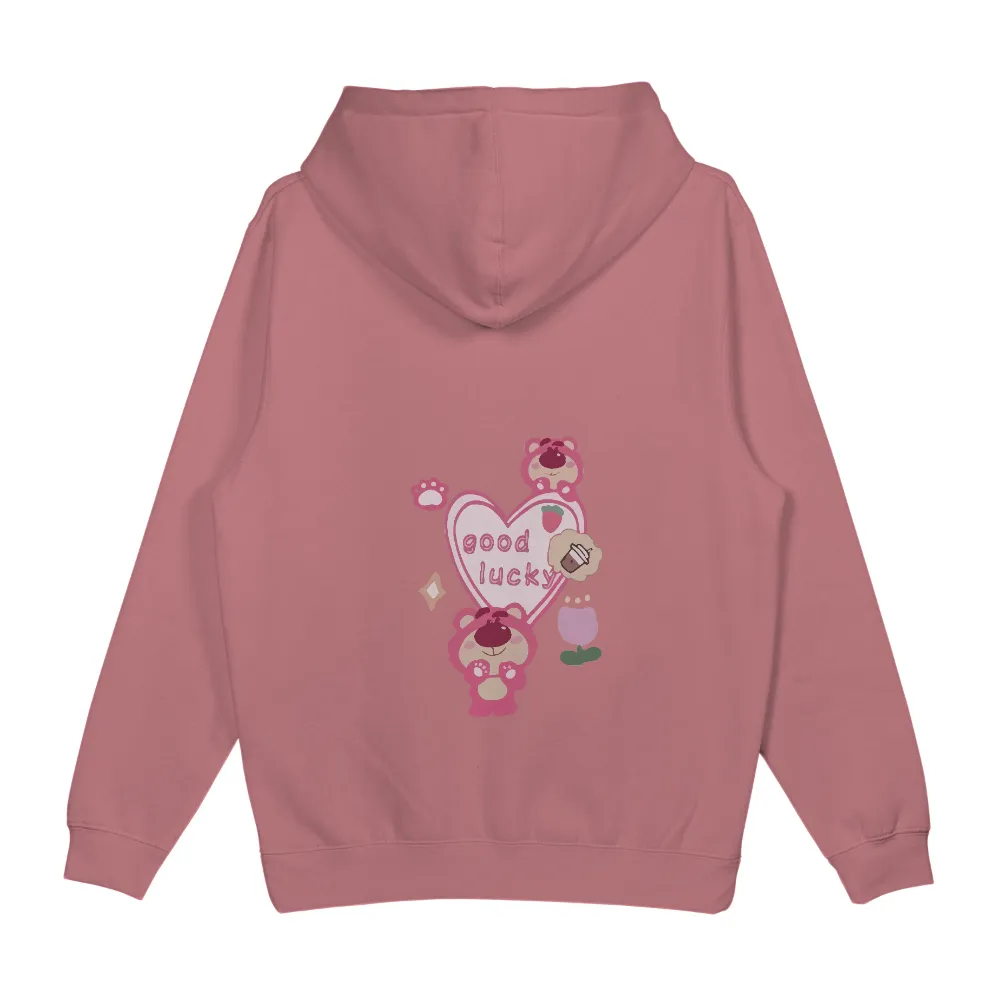 T-Shirts Design: Pink Bears Spread Good Luck and Joy|mlb logo shirt with heart