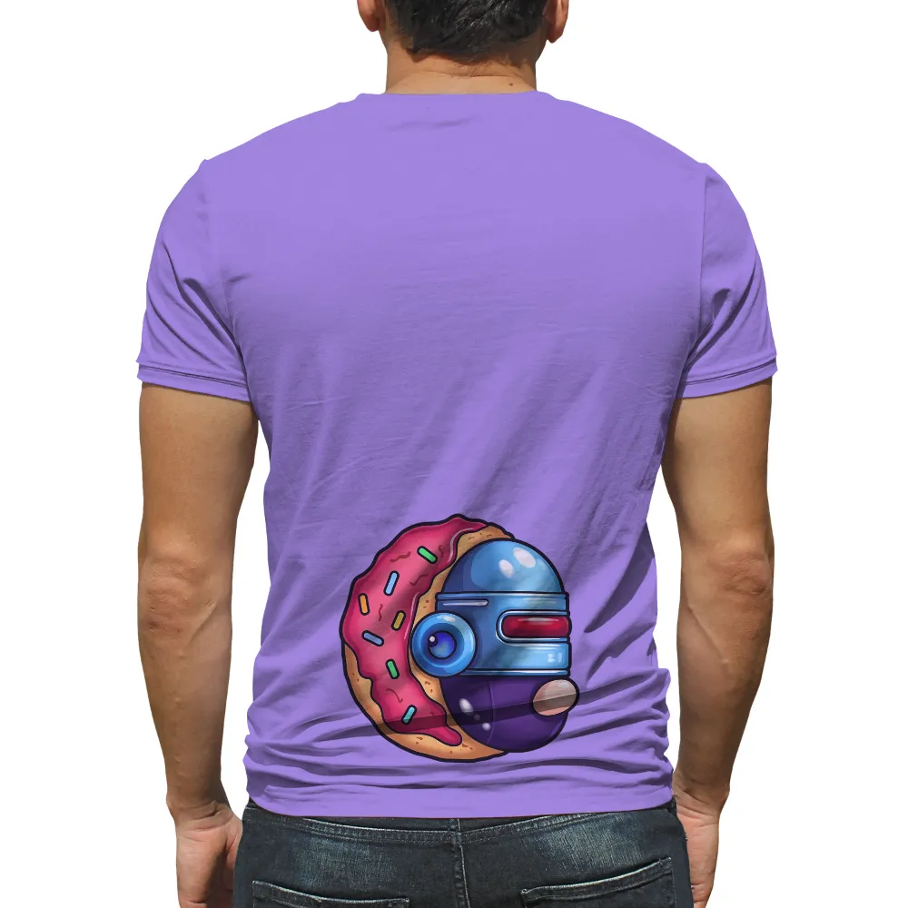 T-Shirts Design: Futuristic Donut Robot Pop Culture Tee| pop culture tee