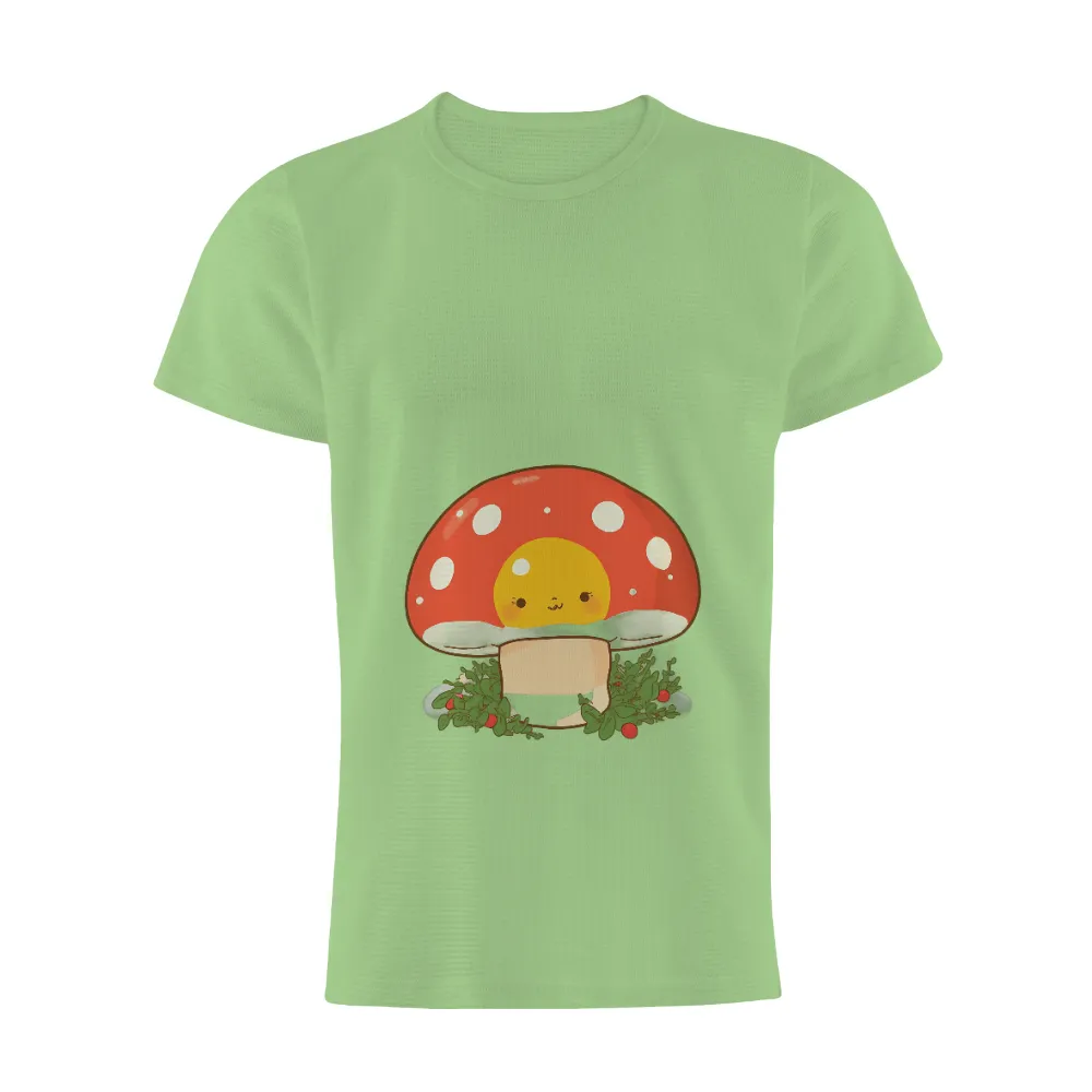 TShirt Design: Whimsical Mushroom Adventure| red cap with white spots