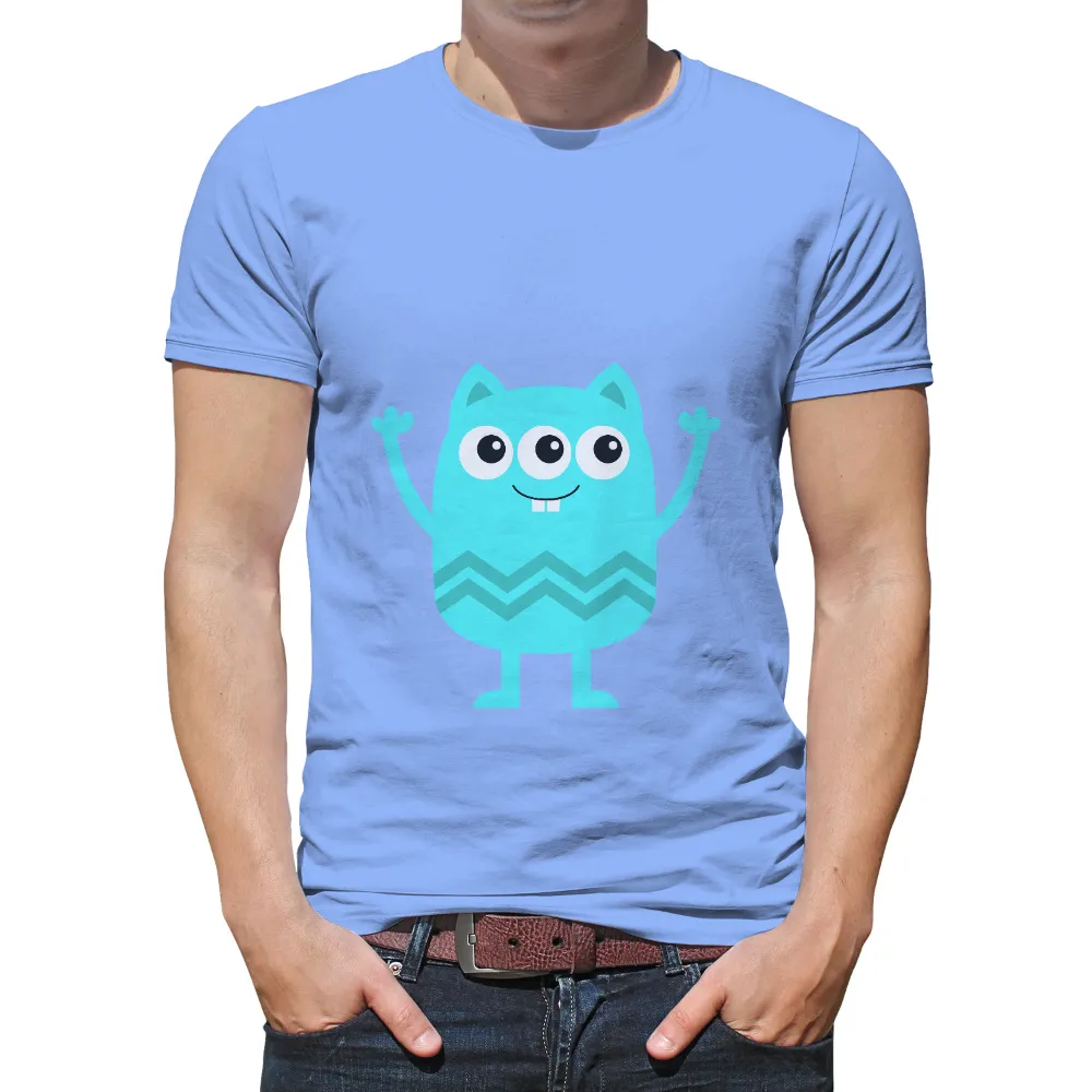 Customized Tee Shirts: Spread Joy with Zippy the Blue Monster|monster roblox t shirt