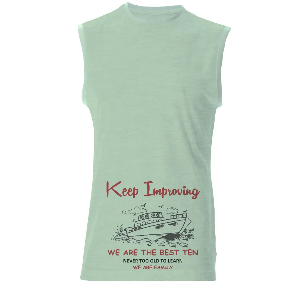 Tee Shirts Printed: Keep Improving - We Are The Best Ten|family thing 1 shirts